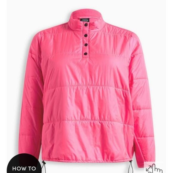 Torrid Size 5 Pink Puffer Jacket New - Picture 3 of 4